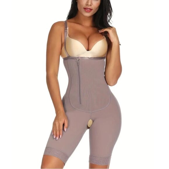 Plus Size Superfit Underbust Side Zipper Tummy Control Compression Body Shaper - Picture 1 of 8